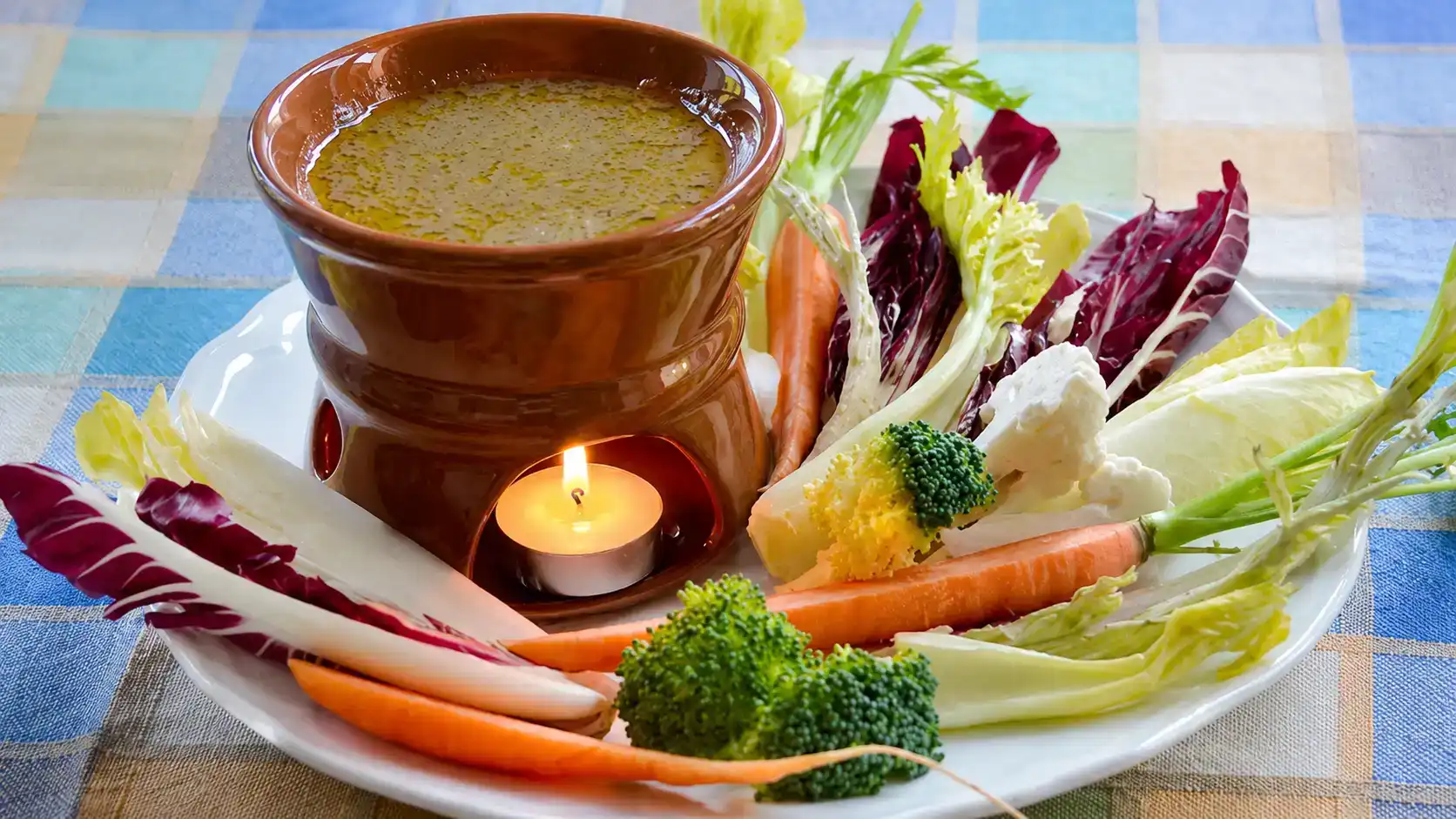 Pizza Bagna Cauda con verdure fresche